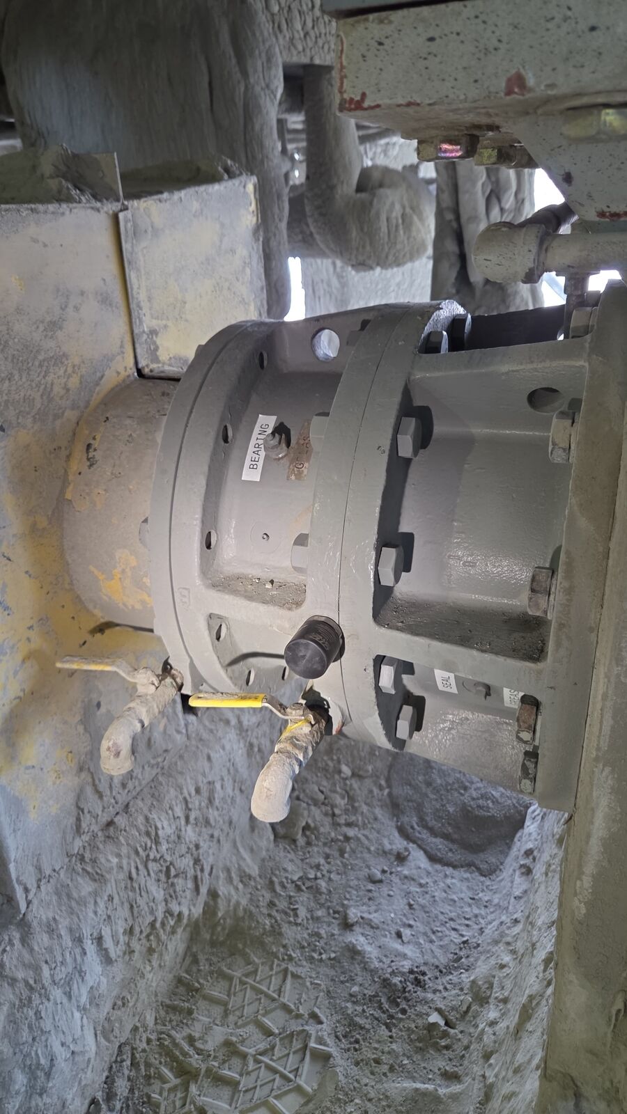Sensor installed on a bearing housing