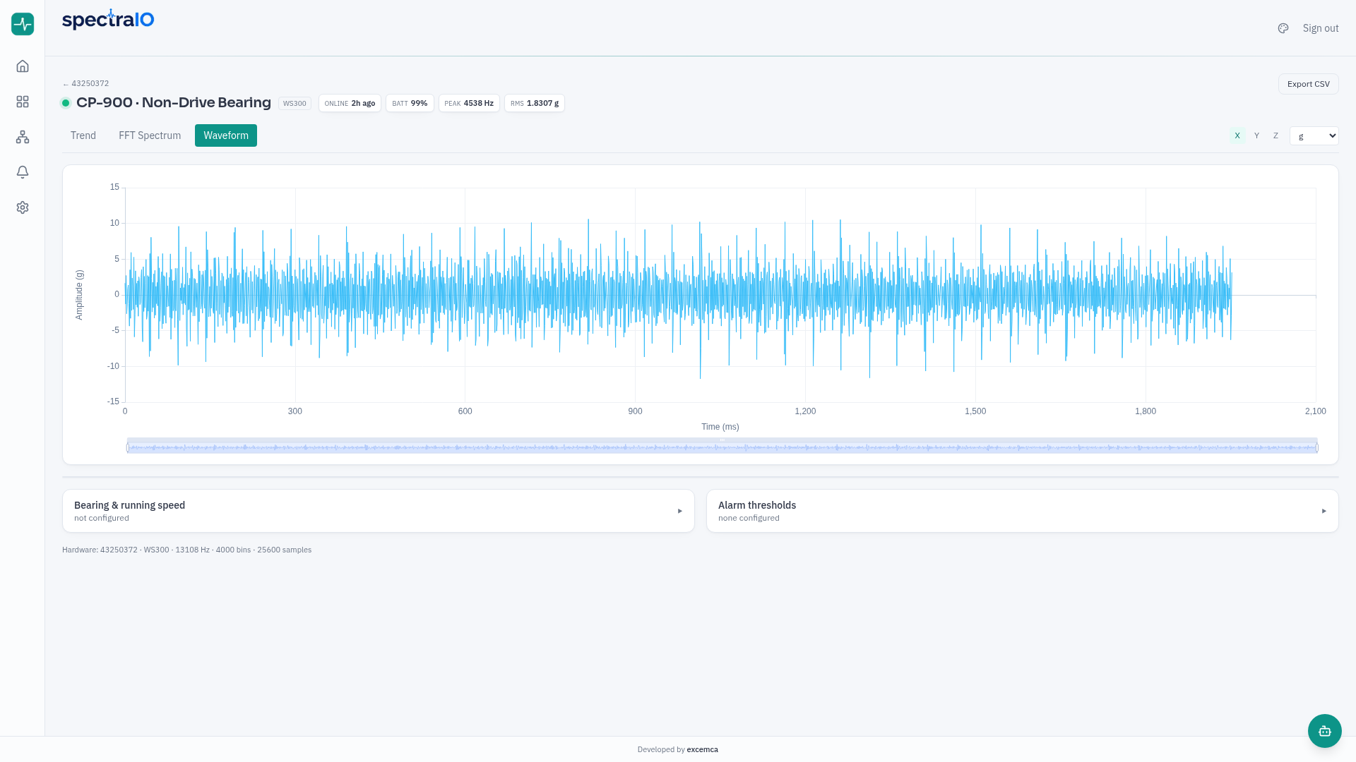 App screenshot — waveform